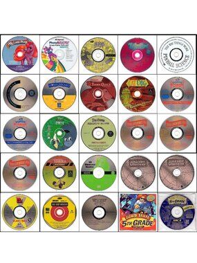 25 CD-ROM Kids Lot #5 (1998-2000) Vintage NEW or Like NEW CD's in Sleeves